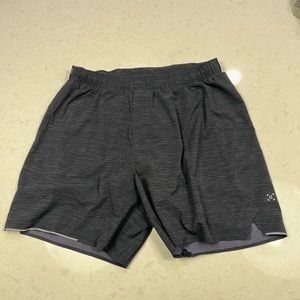 lululemon surge 6'' shorts size medium heathered black